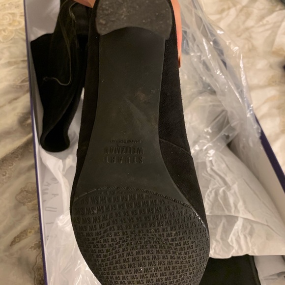 Stuart Weitzman Black Suede Highland Boots 8.5 - Picture 3 of 6